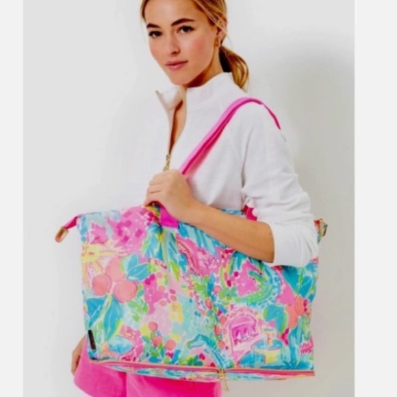 NWT Lilly Pulitzer Tote "Sunshine State Of Mind" - Picture 1 of 7
